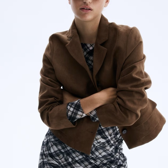 H&M Womens Suede Jacket - Picture 3 of 5